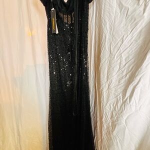 Elegant Black Sequin Gown